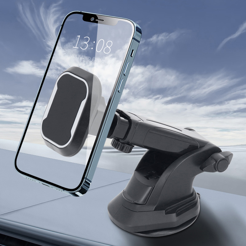 Poteau télescopique support magnétique pour voiture pare-brise avant téléphone portable navigation ventouse tableau de bord_voghion.com