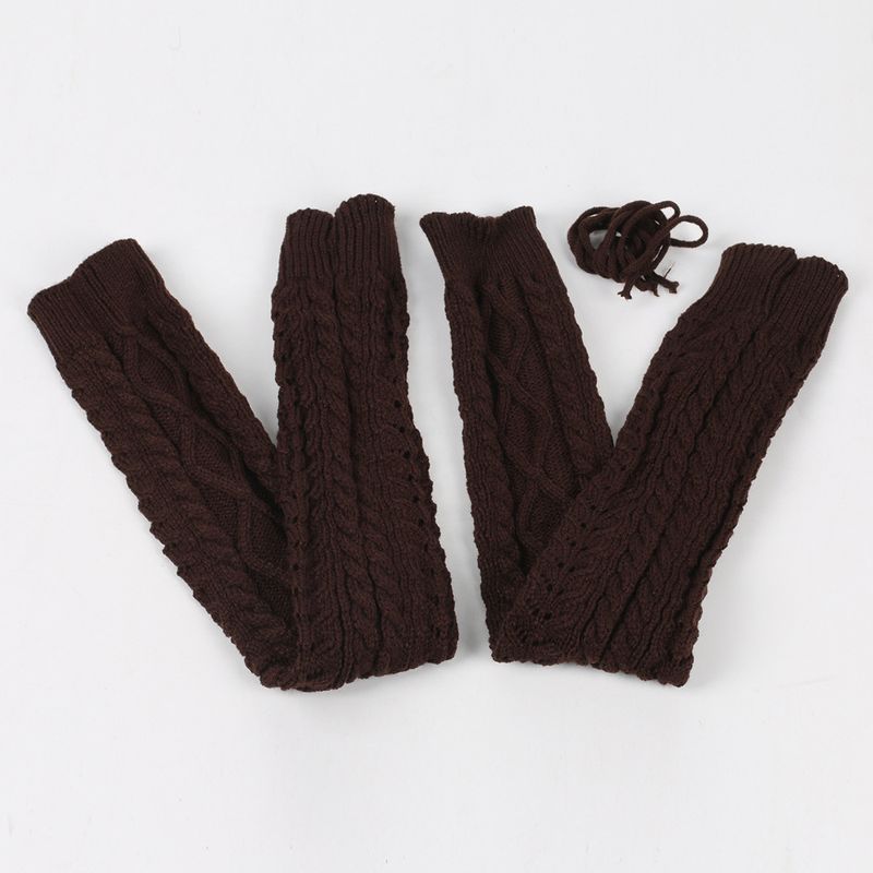 Grenzüberschreitende Fußwärmerstrümpfe aus Schurwolle Herbst- und Winter-Overknee-Socken in Volltonfarbe Europäische und amerikanische lange Schnürsocken für Damen_voghion.com
