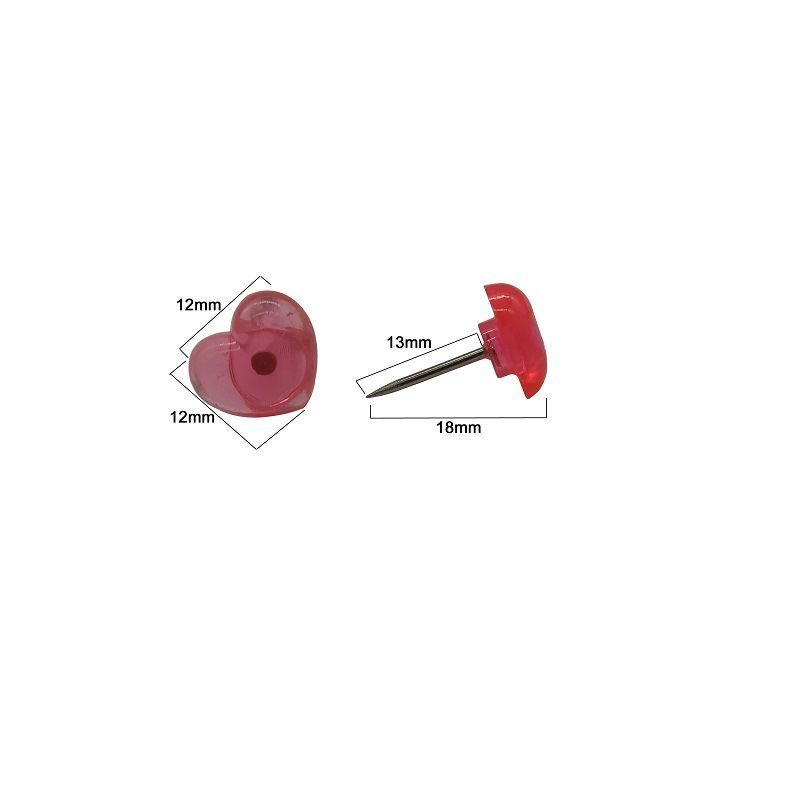 Yiwu factory I-shaped nails red love nails Cork plastic thumbtacks press nails heart-shaped nails_voghion.com