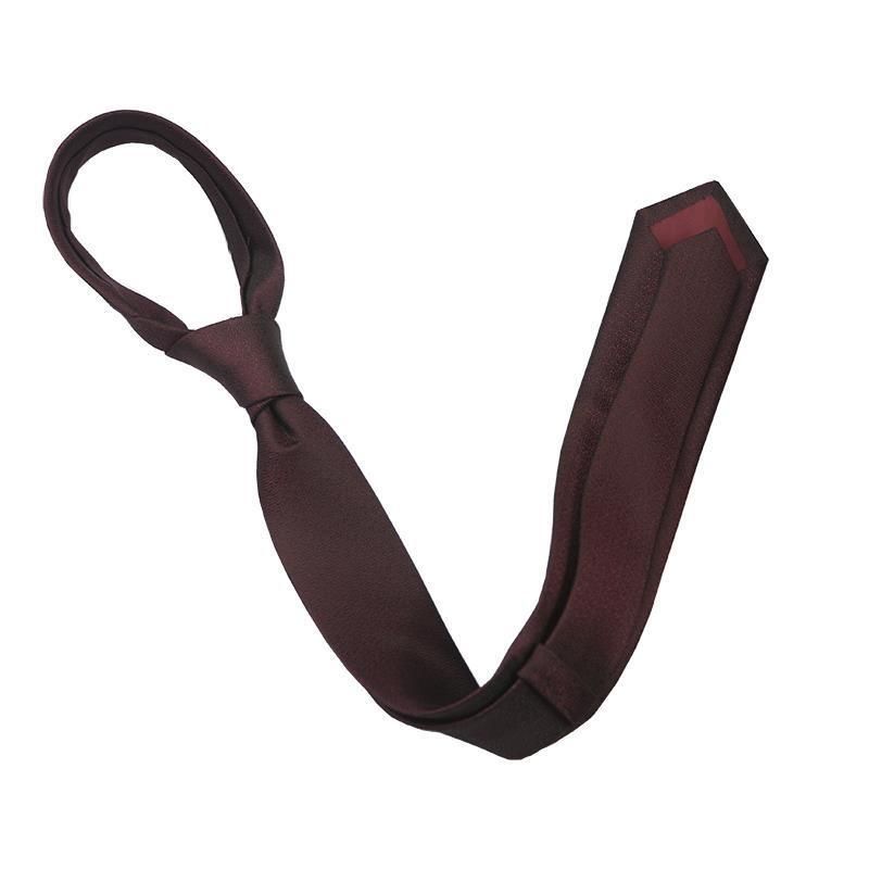 Cravatta stretta da uomo, stile coreano, casual, professionale, da 6 cm, tinta unita, grigia, versatile, nera, per studenti_voghion.com