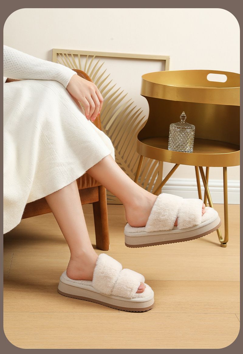 Pantofole di cotone autunnali e invernali da donna, per interni ed esterni, per la casa, silenziose, in peluche, antiscivolo, soffici_voghion.com