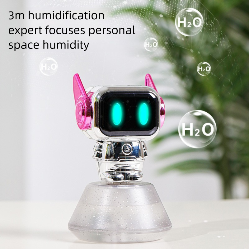Umidificador USB Astronaut, gerador de névoa giratório de 3 cores, decoração bacana para carro e mesa, mini purificador de ar_voghion.com