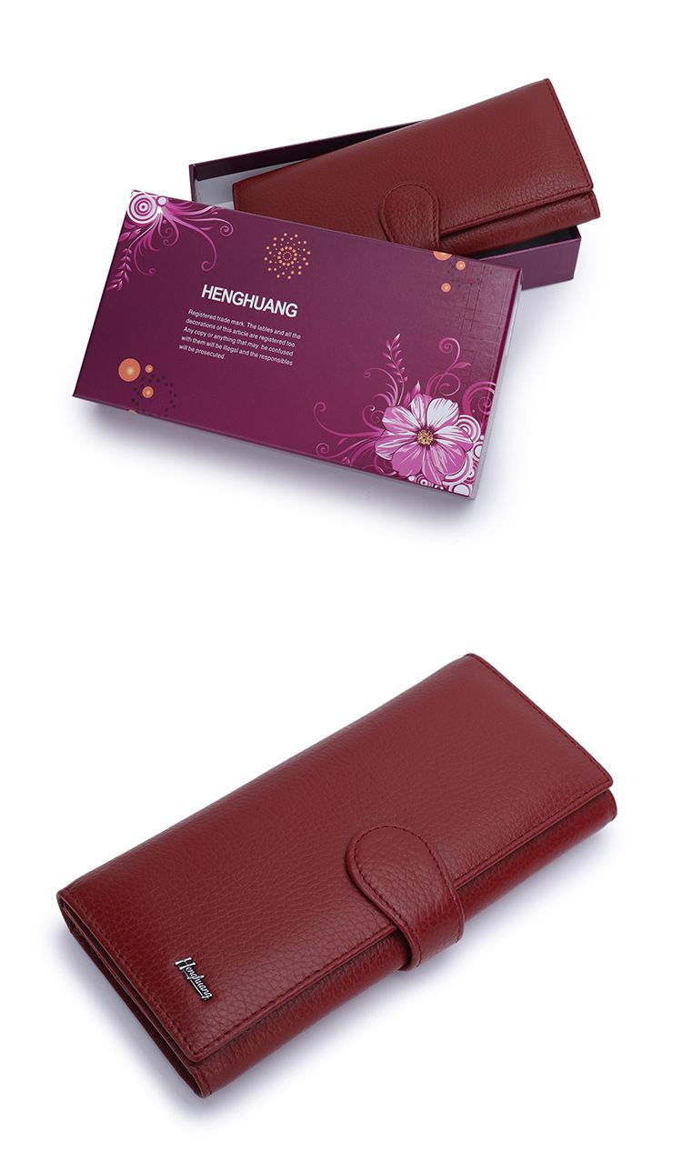 Sieviešu somas, garš ādas maks sievietēm ar vairākām karšu vietām, sajūga soma, trīskārši salocīts maks_voghion.com