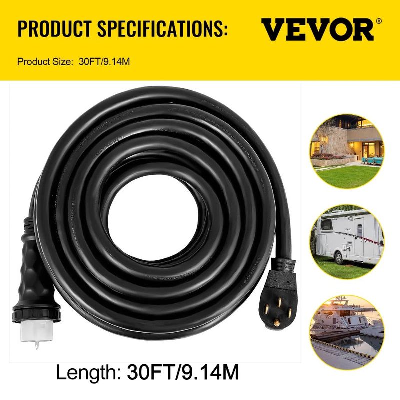 Generator Generator Cord 1 125V 50 And 3 CS6364 N1450P Cord Amp 30Ft SS250R STW And 6 250V Extension Power + Cord Generator 8_voghion.com