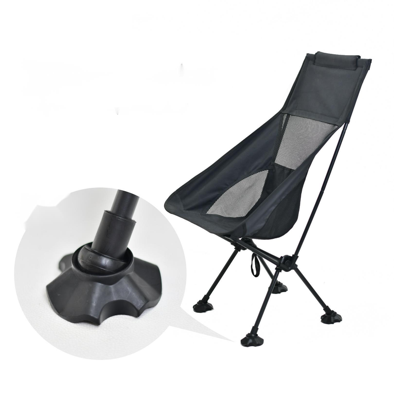 Outdoor Breathable Moon Lightweight Portable Space Folding Chair With Backrest, Fishing Beach Camping Chair, High Back_voghion.com