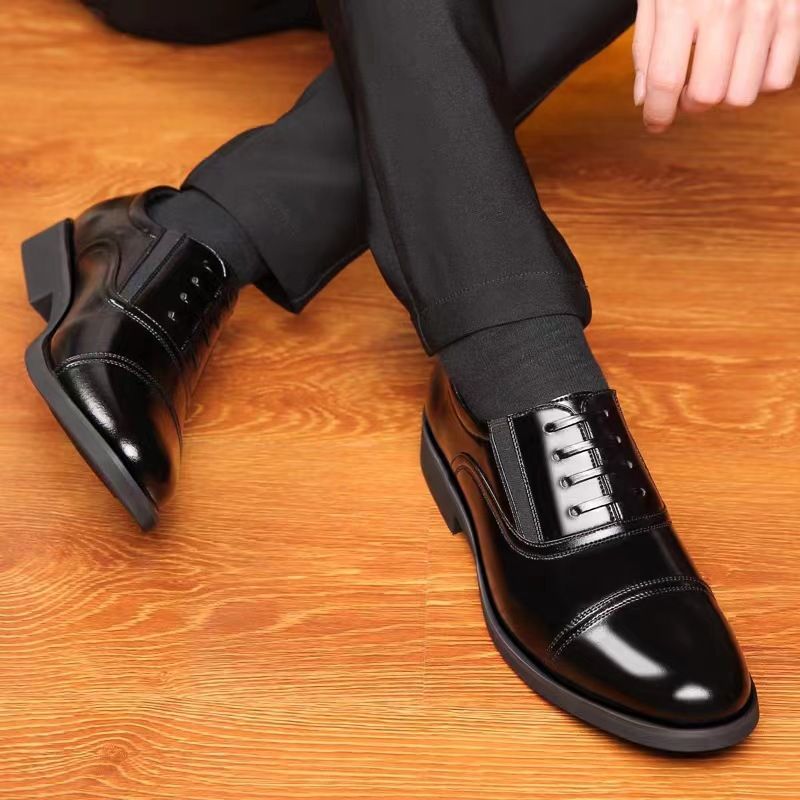 Unbeatable Quality Leather British Style Pointed Men's Leather Three Joint Autumn Fashion Trend Formal Wear Business Casual Shoes_voghion.com