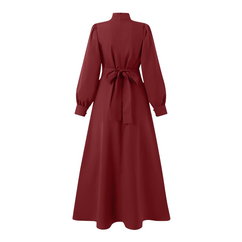Dameskleding Moslim Vakantie Feest Turkse Zomerjurk Moslimjurk Lente Lange Mouw Oversized Gewaad_voghion.com