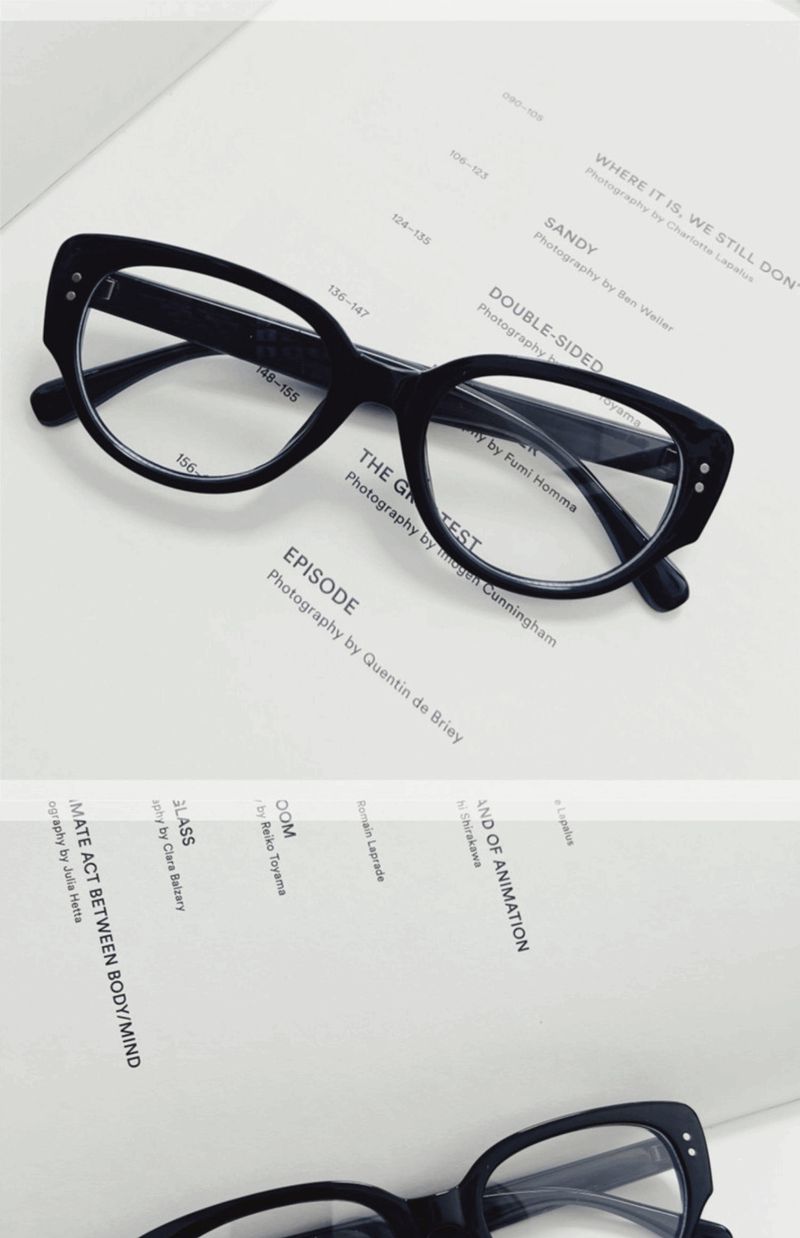 rimmed Eyeglasses Frames Cat Eye Square Round Face Slim Fit Presbyopia Glasses_voghion.com