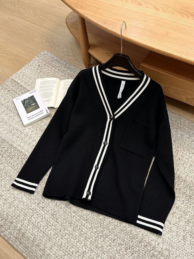 Atmungsaktives Strick-Baseballkleid für Damen im Freien mit Strickjacke – weiches Stretch-Polyester-Mischgewebe, locker sitzende Freizeitsportbekleidung zum Laufen, Yoga und für den Alltag_voghion.com