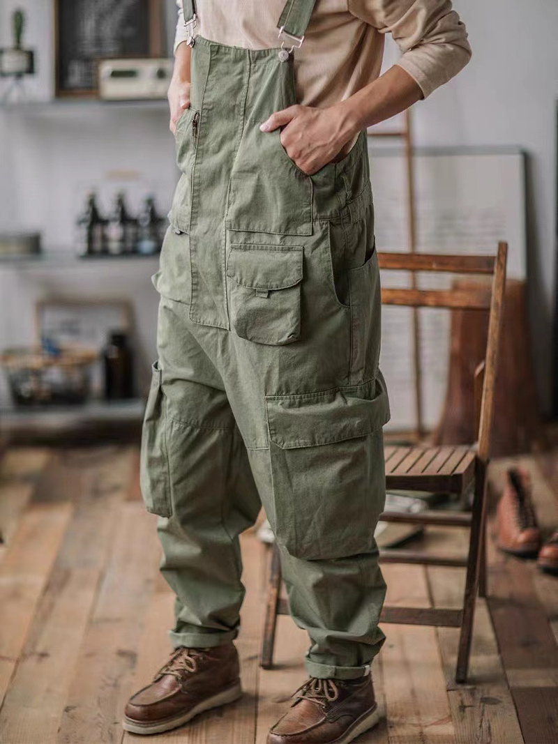 Vīriešu apģērbs, karsti pārdodams, Reverse Craftsman American Workwear Amikaji vaļīgs, mazgāts kombinezons, vīriešu kombinezons_voghion.com