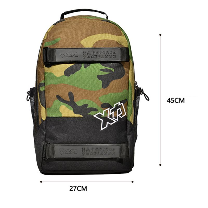 Lihao Skateboard bandoulière réglable fermeture à glissière Polyester grande capacité sac de voyage pour ordinateur portable pour l'extérieur-noir_voghion.com