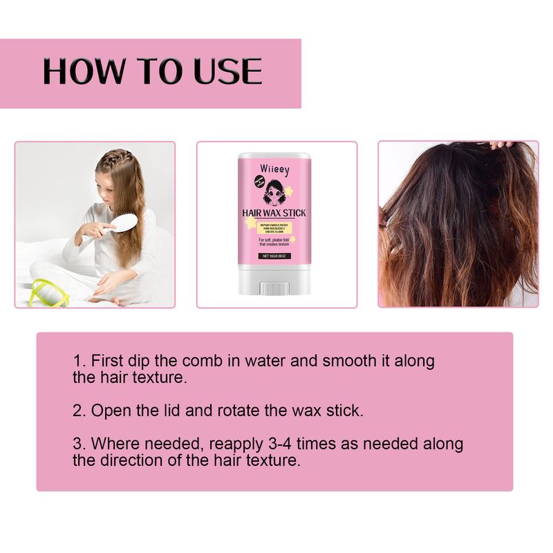 Barra de cera para peinar, hidratante, portátil, para dar acabado al cabello, aumenta el brillo, peinado duradero, cabello esponjoso_voghion.com