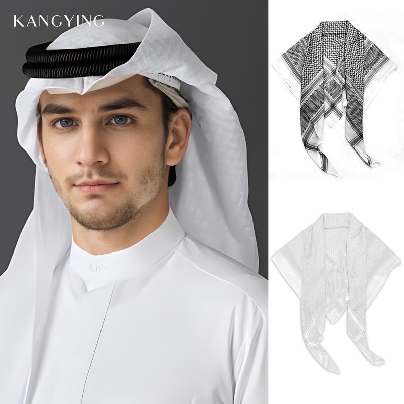 Dubai, Saudi Arabia Men's Headscarf, Malaysia Square Scarf, Scarf_voghion.com