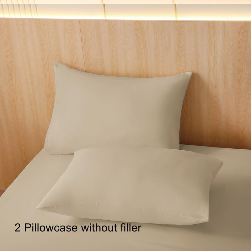 Kissenbezug-Set aus 100 % gebürstetem Flanell-Polyester (2er-Pack) – ultraweich und atmungsaktiv, moderne Unifarben, hypoallergen und knitterfrei_voghion.com