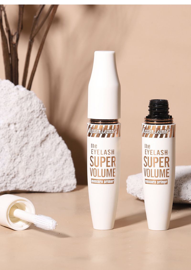 Máscara de pestañas Base blanca Gruesa Rizadora Moldeadora No se corre Resistente al agua Ojos Negro_voghion.com