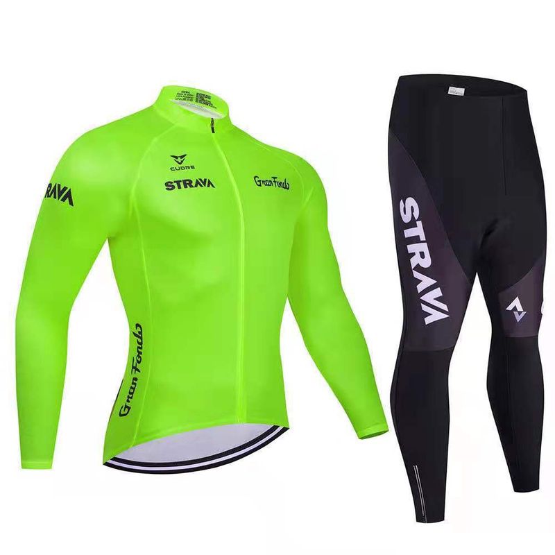 Atmungsaktives, schweißabsorbierendes Langarm-Rennrad-Einfarbiges, hochelastisches Tour-de-France-Rennen-Radtrikot-Set für_voghion.com