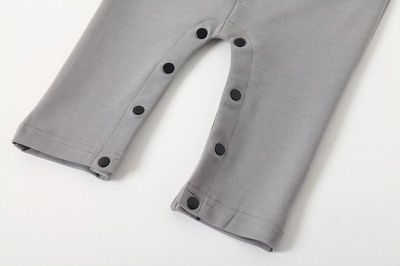 Baby Wear Gentleman Jumpsuit Newborn Cotton Crawler Tuxedo 100 Day Dress_voghion.com