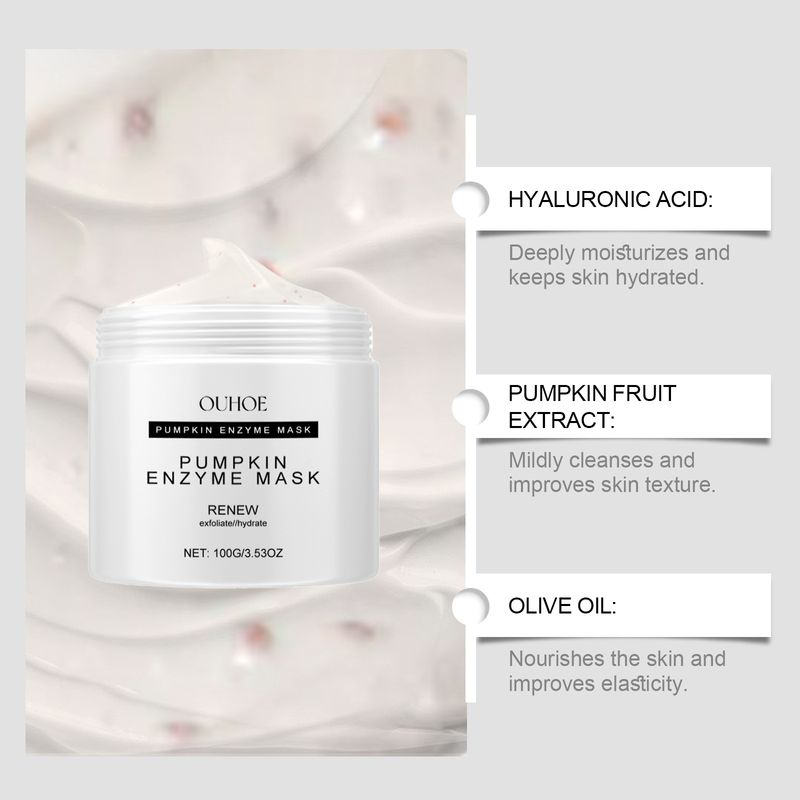 Treatments & Masks OUHOE Pumpkin Enzyme Mask For Brightening, Oil Control, Hydrating, Moisturizing, Exfoliating Mud Mask_voghion.com
