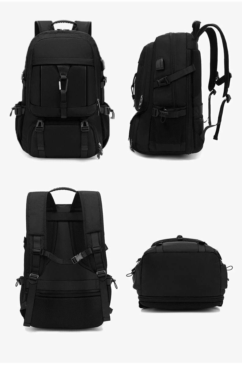 Men's Large Capacity Backpack For Travel, Business Commute, Outdoor Hiking With Expandable Design & Shoe Compartment (Sizes 50L-80L)_voghion.com