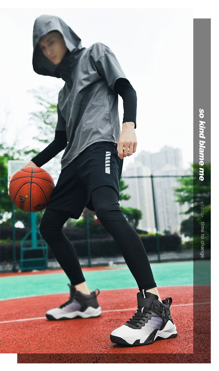 Le scarpe da basket da uomo sono traspiranti, ammortizzanti e antiscivolo. Possono essere indossate come scarpe sportive per l'allenamento e per le partite pratiche._voghion.com