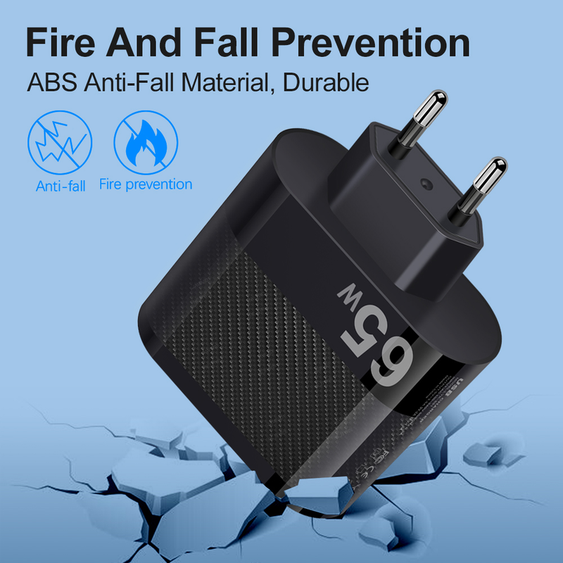 C-type 65W wandlader snel opladen 3.0 snel opladen USB-telefoonadapter geschikt voor Samsung iPhone 14 13 12_voghion.com