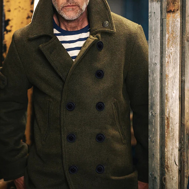 ActiveGo ActiveGo 2025 Giacca invernale da uomo transfrontaliera, stile europeo americano, tinta unita, cappotto di lana da uomo_voghion.com