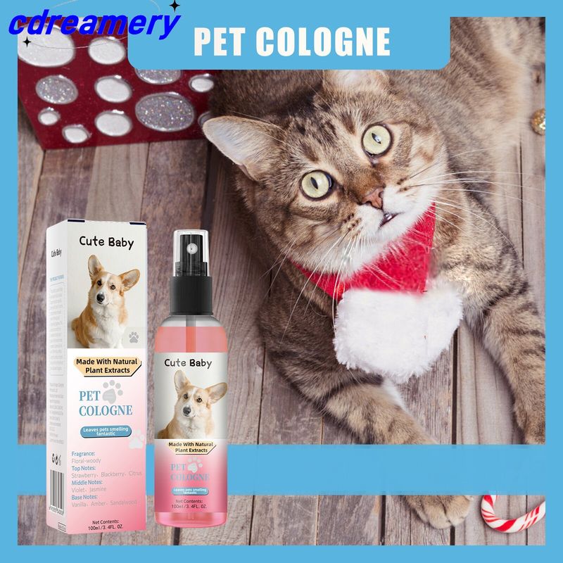 100 ml Haustier-Duftspray für Katzen und Hunde, Geruchsbeseitiger, Luftreiniger, lang anhaltender frischer Duft für den Körpergeruch von Haustieren_voghion.com