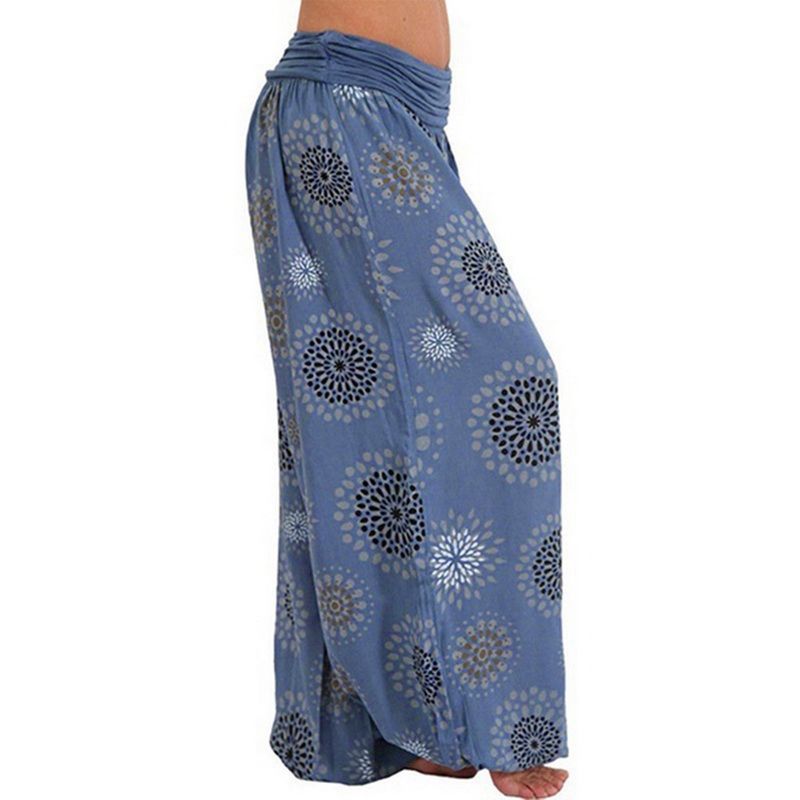 Pantaloni casual harem con stampa digitale lunga da donna_voghion.com
