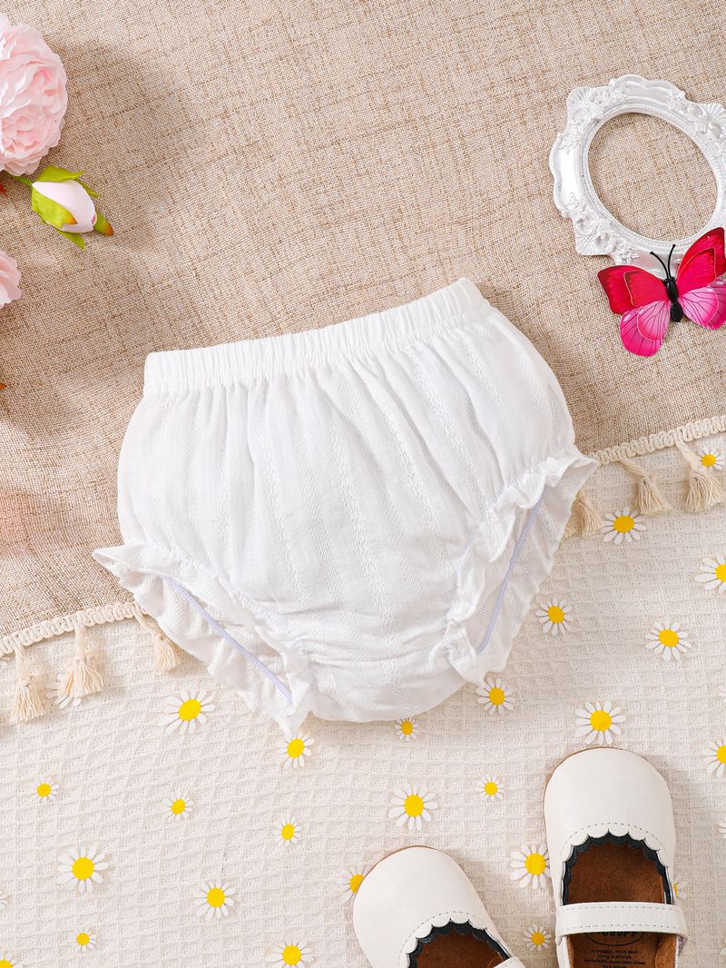 Mother & Kids Baby Solid Color Triangle Shorts_voghion.com