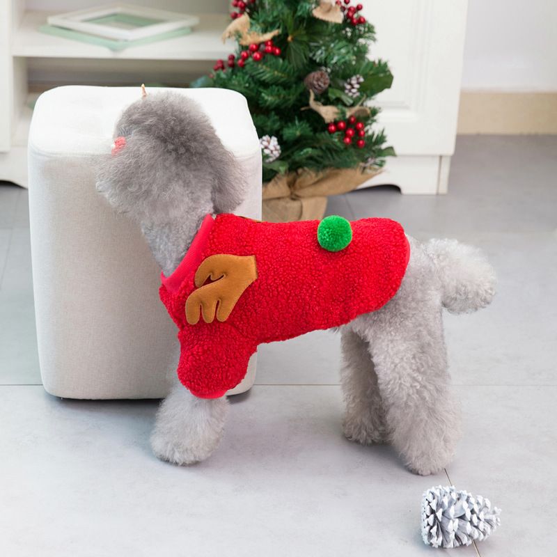 Kerstmis Huisdier fleece Kerstman Dennen Eland Haarbal Ster warm en comfortabel_voghion.com