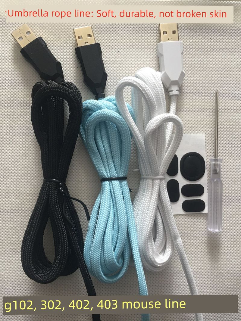 Soft Parachute Cord For Logitech G102gpro G302g303g403 Wired Mouse E_voghion.com