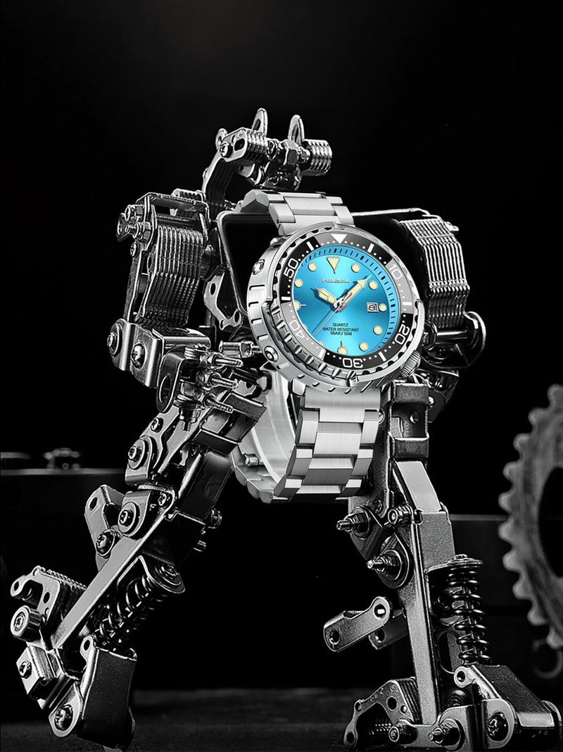Men's Stylish Waterproof Luminous Calendar Watch With Multifunction Display, Durable Stainless Steel Band, Mineral Glass, Quartz Movement_voghion.com