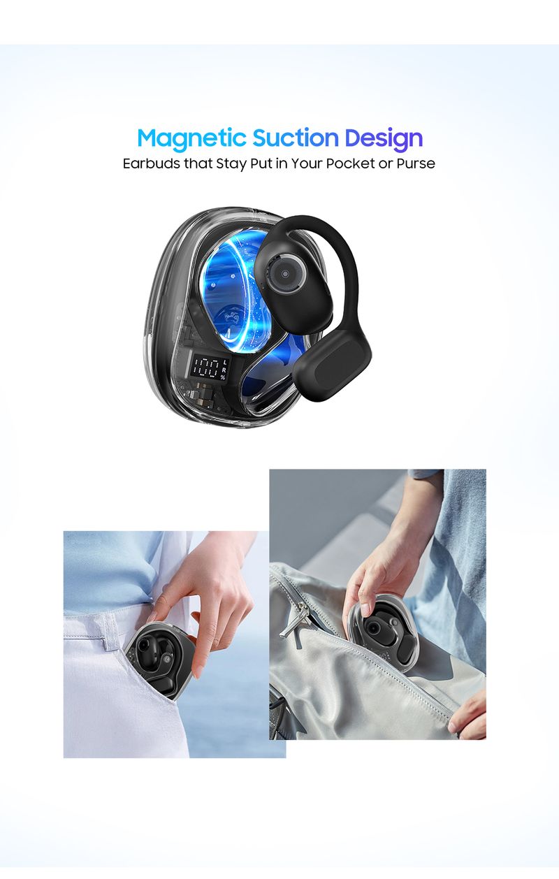 Blackview Airbus 100 Earphones Open Wireless, Sport Air Guided Bass ENC, TWS With Microphone 500mAh IP68_voghion.com