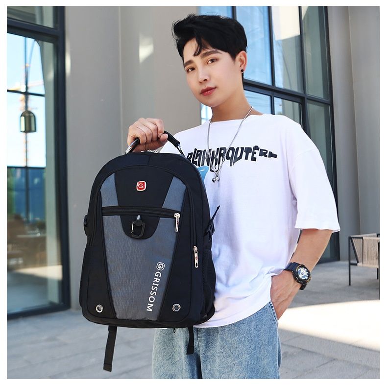 Satin Large Capacity Backpack Men, Double Shoulder Casual Travel Bag, Laptop Backpack, Bag For Middle School College Students,_voghion.com