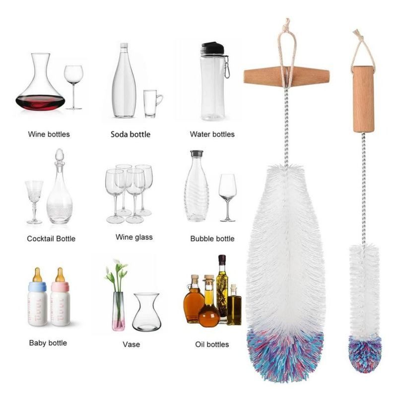 Trinken Weinglas Flasche Tasse Reinigung Soda Stream Flaschen Bürste Mit Buchenholz Griff Glaswaren Gläser Reiniger Küchen Reinigungs Werkzeug_voghion.com