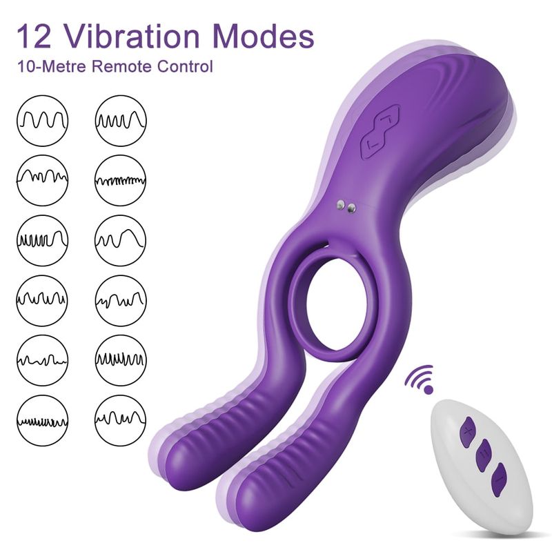 Couple Vibrator Ring On For Man Delay Ejaculation Remote Control Sex Toys_voghion.com
