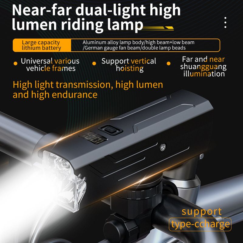 Ny Night Riding Strong USB Lading Lifting Mountain Digital Display Sykkellys_voghion.com