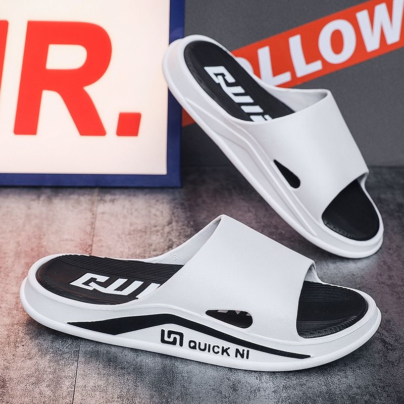 Sommer Dicke Sohle Tragen Hause Männer, Indoor Und Outdoor Paare, Rutschfeste Badezimmer Cool Hausschuhe, Scheiß Gefühl, Ein Wort_voghion.com