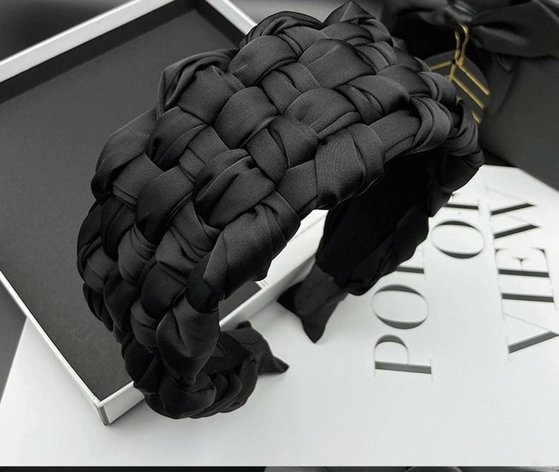 Nuove fasce per capelli intrecciate in raso estive, accessori per capelli leggeri e di lusso, con teschio alto_voghion.com