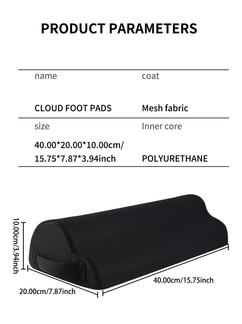 Taburete de oficina con espuma viscoelástica y almohada elevadora para piernas debajo del escritorio, ideal para juegos y oficina en casa._voghion.com