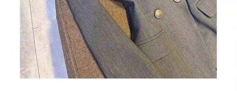 Damenbekleidung Hochwertiger Berufsanzug, eleganter formeller Anzug, graue Anzugjacke, lässiger Modeanzug, neuer Damenanzug für Frühling und Herbst_voghion.com