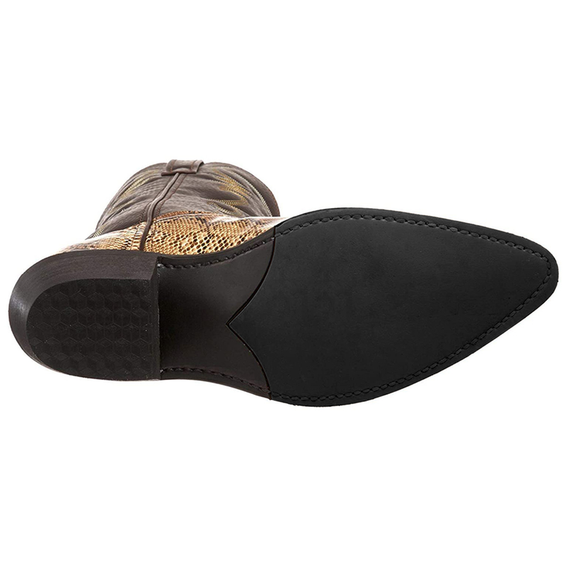 Kowbojskie buty męskie z nadrukiem Western Country Boots Męskie codzienne buty z okrągłymi noskami do połowy łydki Moda antypoślizgowa_voghion.com