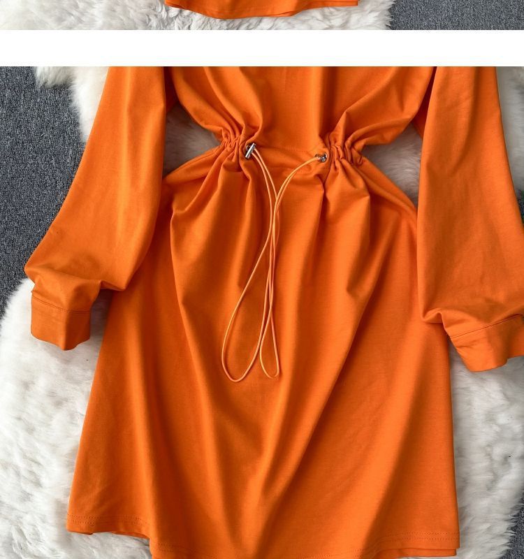 Women's Clothing New style dress for women in autumn, niche design, denim Polo collar, contrast color stitching, fashionable sweater dress_voghion.com