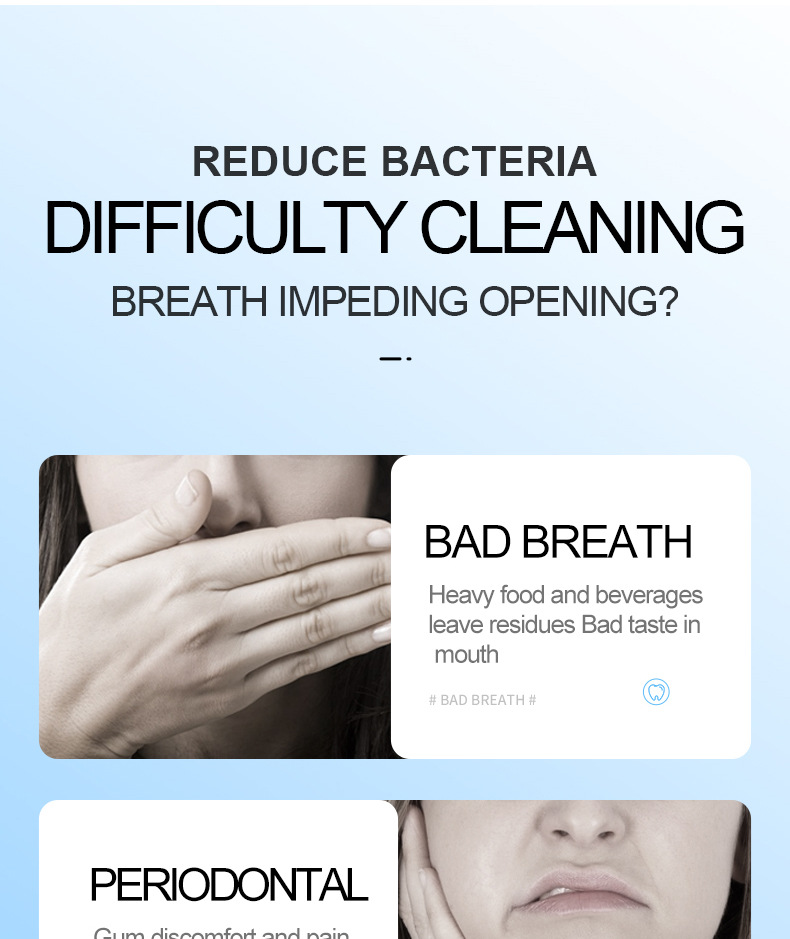 Volles englisches Mundwasser 250ml SADOER Pfirsich Minze Zitrone Mundpflege_voghion.com