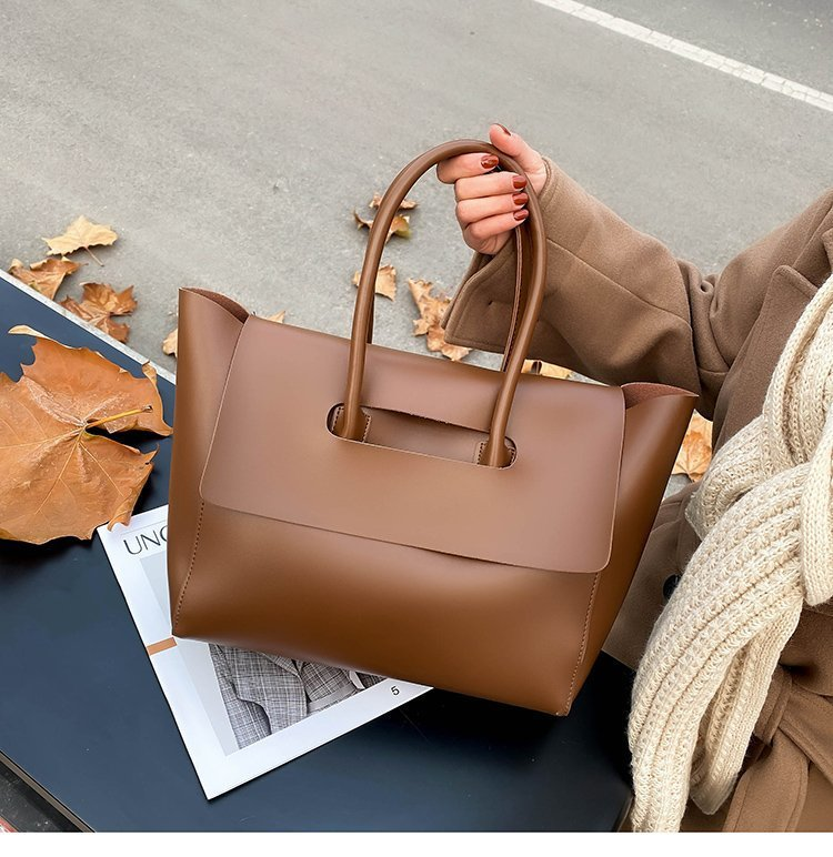 Large capacity for women's commuting tote new high-end feel, versatile handheld shoulder bag, large bag_voghion.com