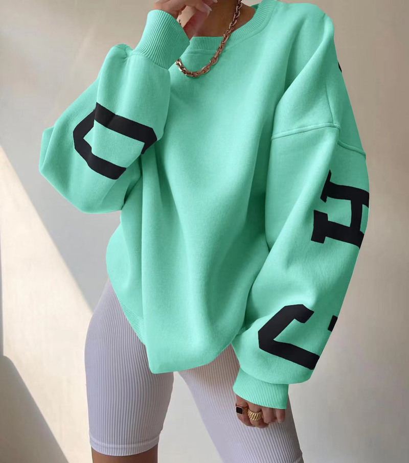 Women's Clothing clothing casual fashion printed thickened versatile tops long sleeved sweatshirts_voghion.com