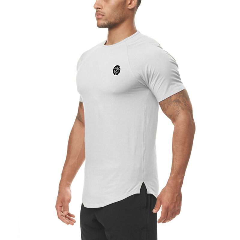 Men's sports tights basketball running top elastic T-shirt_voghion.com