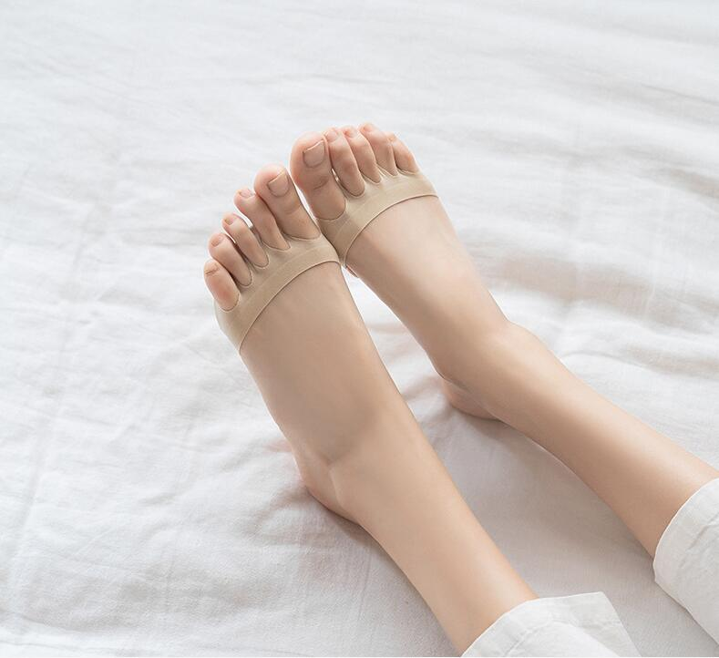 Fünf Zehen Vorfußpolster für Frauen, neue High Heels, halbe Einlegesohlen, Schwielen, Hühneraugen, Fußschmerzen, Pflege, Schwamm, Socken, Zehenpolstereinsätze_voghion.com