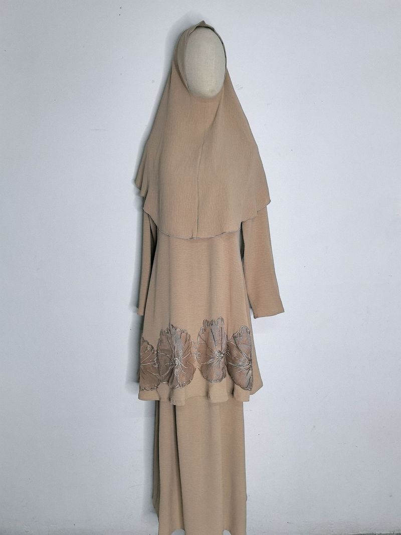 Vestido de tres piezas con bordado de nueva moda para mujer_voghion.com