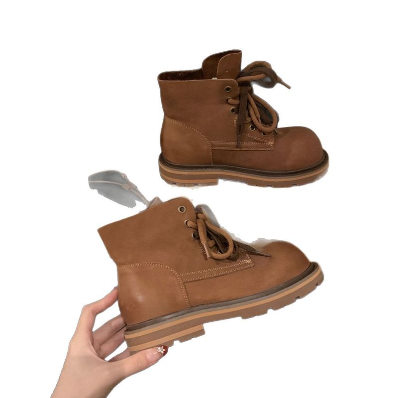 Full Cowhide High-Quality Martin For Women, New Autumn And Winter Leather Soft Sole Women's Short Boots, Work Boots_voghion.com